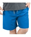 Short Bermuda Tactel Elastano Extra Grande Plus size Liso Azul Aço